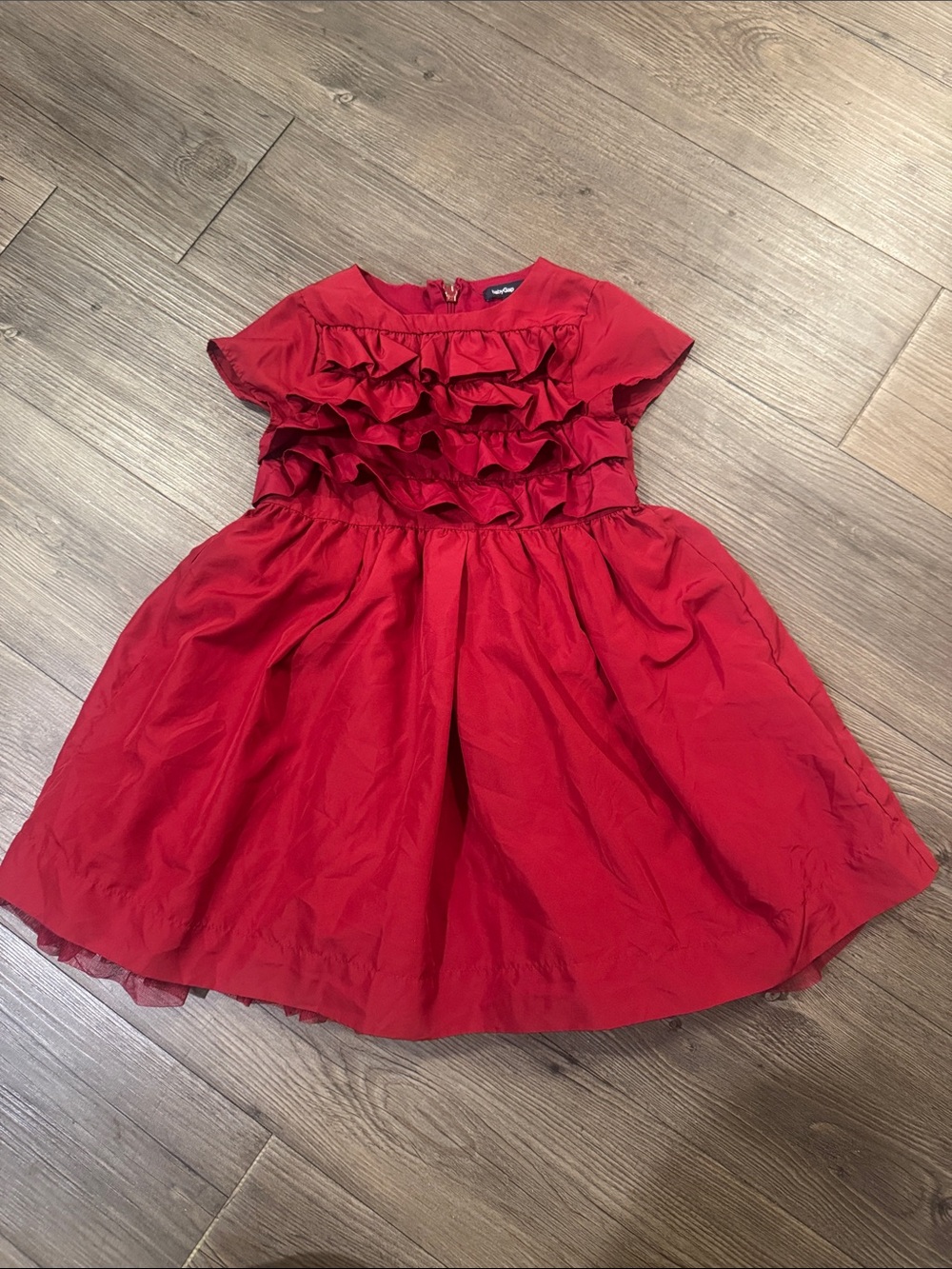 GAP Girls Bright Red Ruffle Holiday Dress. 3T. Like New!🔥